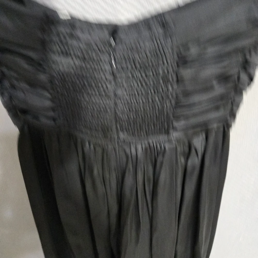 Abercrombie & Fitch Black Ruched Midi Sundress